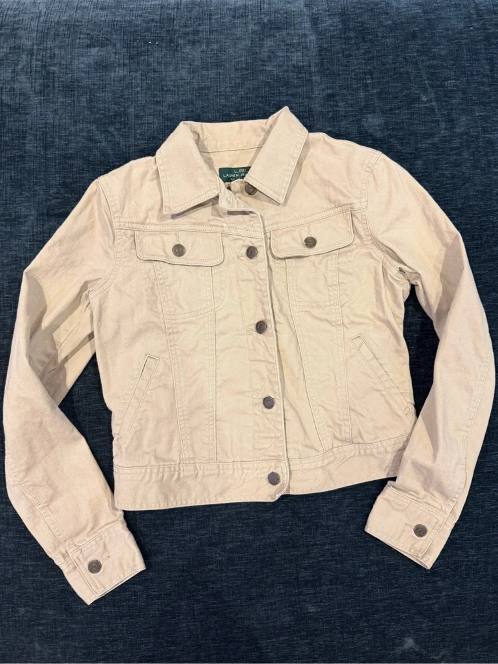 Ralph Lauren Light Beige Denim Jacket - Lauren Jeans Co. - Picture 1 of 8